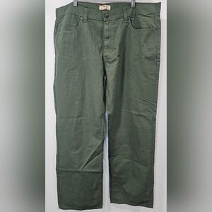Blue Mountain Men's Canvas Relaxed Fit 5 Pocket Pants Men 40 X 32 NWT Green